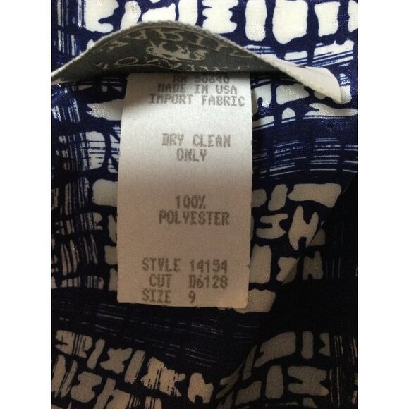 Vintage 80s Jonathan Martin Midi Dress Bow Detail Blouson Sleeves Belted Size 9 - Picture 10 of 10